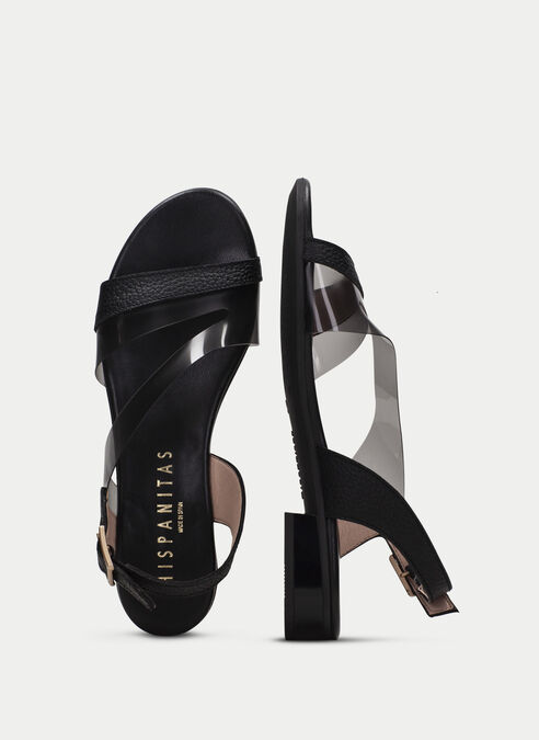 sandalias planas lena noir