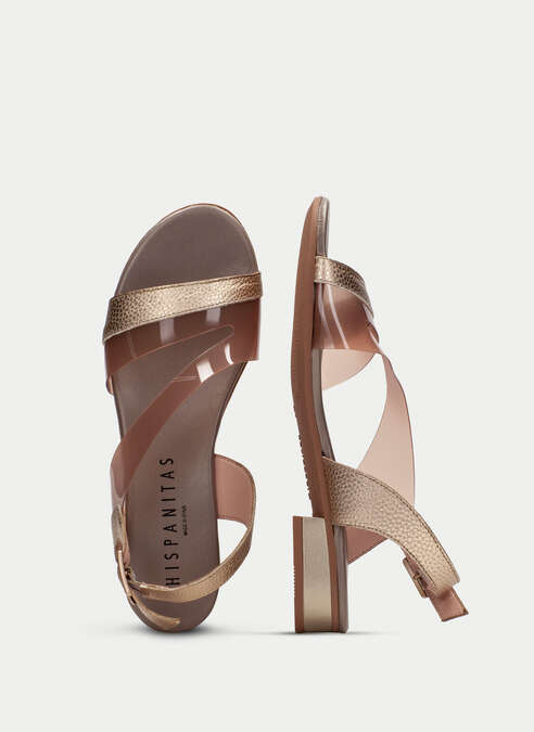 sandalias planas lena or