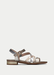outlet sandale-plane lena or-argent - hispanitas