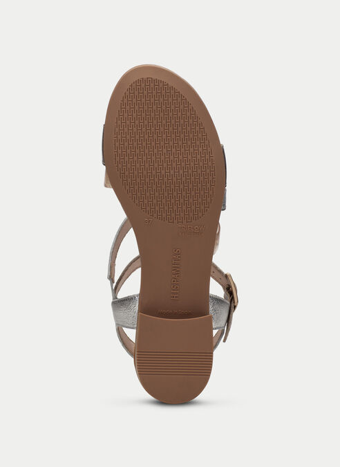 sandalias planas lena or-argent