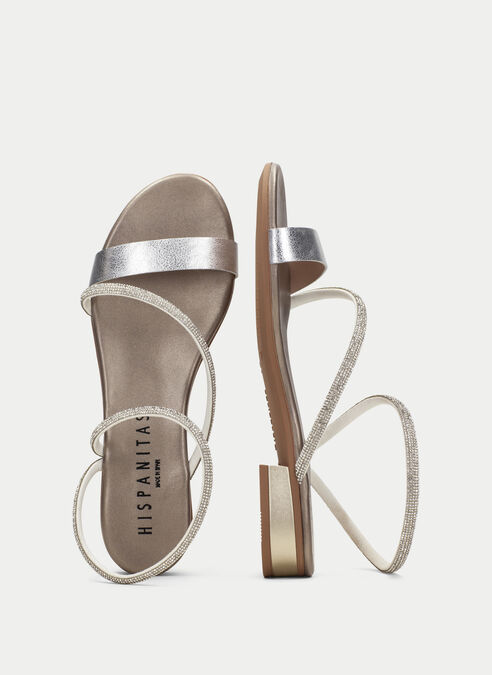 sandalias planas lena argent