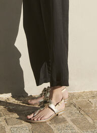 outlet sandale-plane ibiza argent-or - hispanitas
