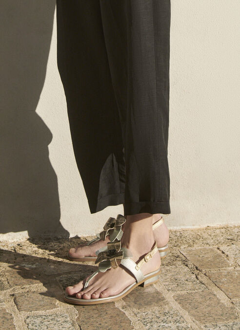 sandalias planas ibiza argent-or