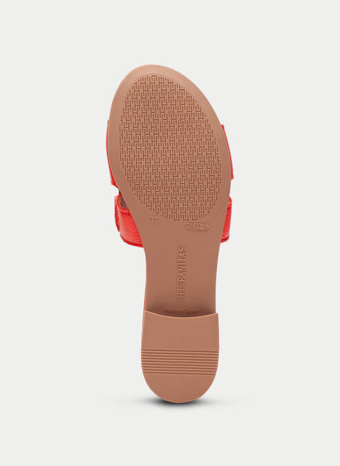 sandalias planas lena rojo