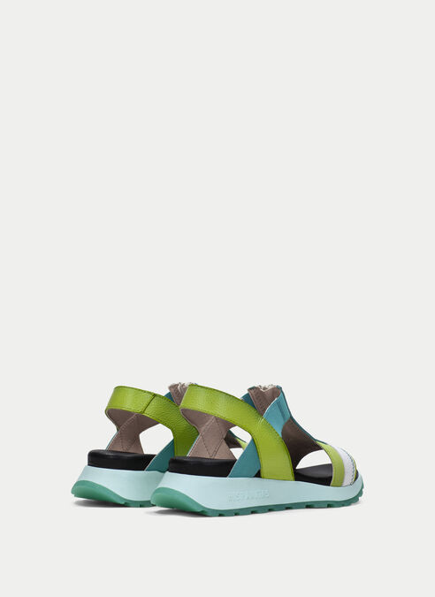 sandalias sport maui blanche-aquamarine-kiwi