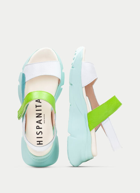 sandalias sport jamaica blanche-aquamarine-kiwi