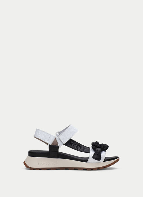 sandalias sport maui blanche-noir