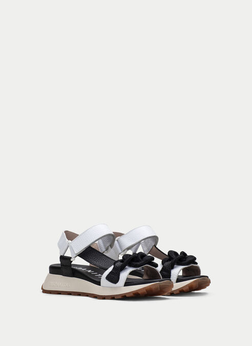 sandalias sport maui blanche-noir