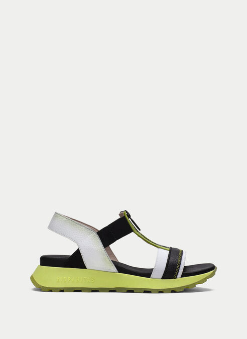 sandalias sport maui blanche-noir-kiwi