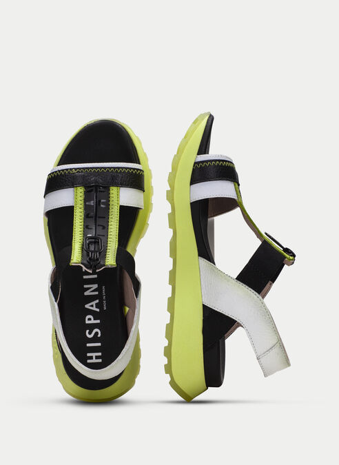 sandalias sport maui blanche-noir-kiwi