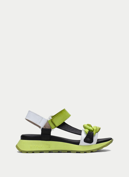 sandalias sport maui black-white-kiwi