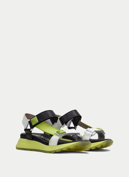 sandalias sport maui black-white-kiwi