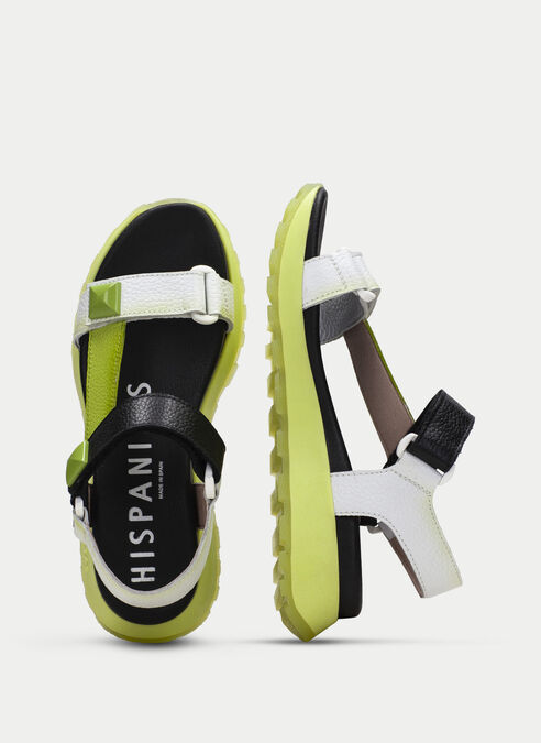 sandalias sport maui black-white-kiwi