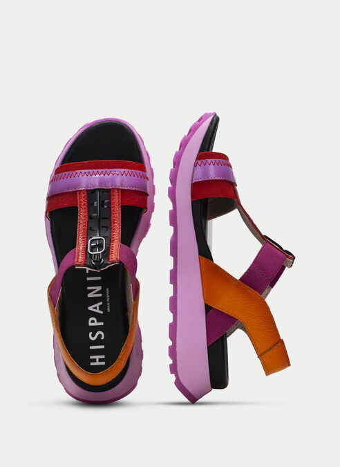 sandalias sport maui rouge-violet-orange