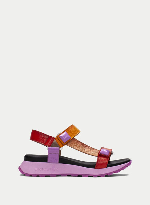 sandalias sport maui rojo-violet-naranja