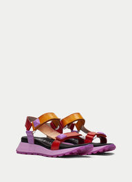 outlet sandali-sportivi maui rosso-violet-arancione - hispanitas