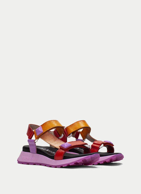 sandalias sport maui rojo-violet-naranja