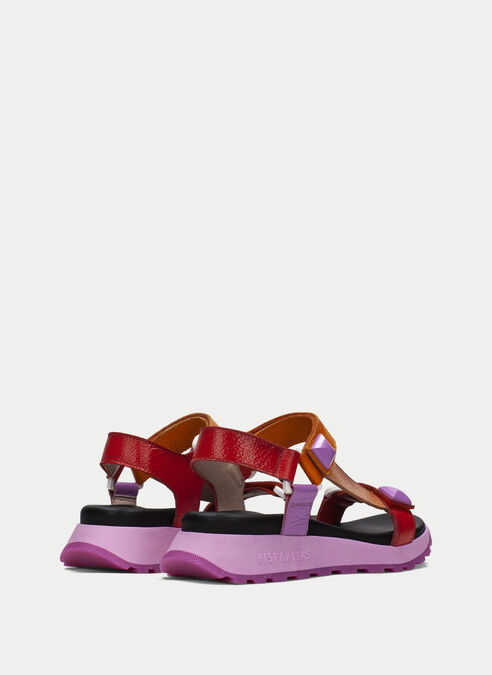 sandalias sport maui rojo-violet-naranja