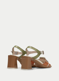 outlet sandalias tacón mallorca aloe-crema-melocoton - hispanitas