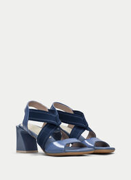 outlet sandalias tacón mallorca azure - hispanitas