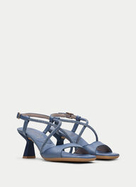 outlet sandalias tacón danielle azure - hispanitas