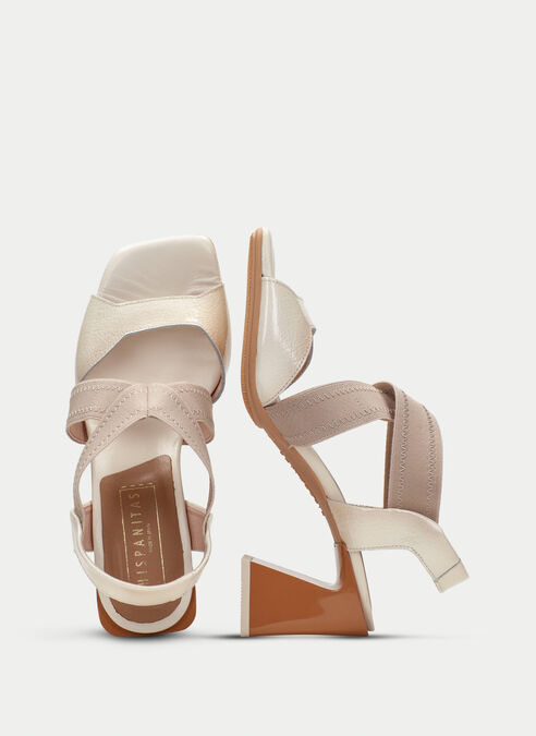 sandalias tacón mallorca creme