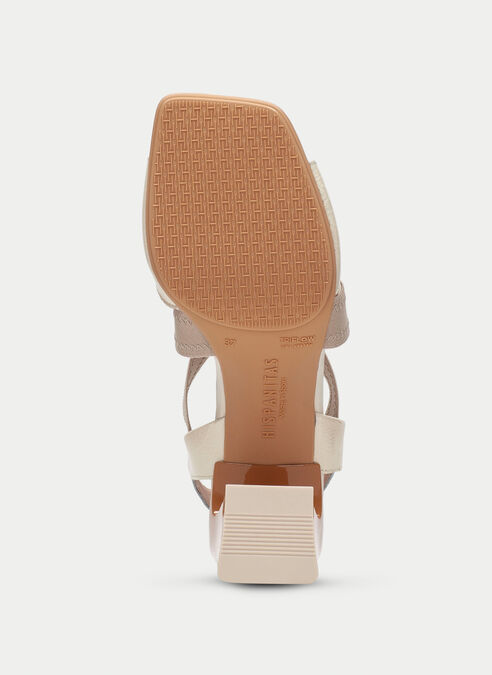 sandalias tacón mallorca creme