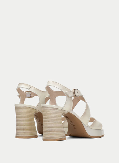 sandalias tacón tahiti creme