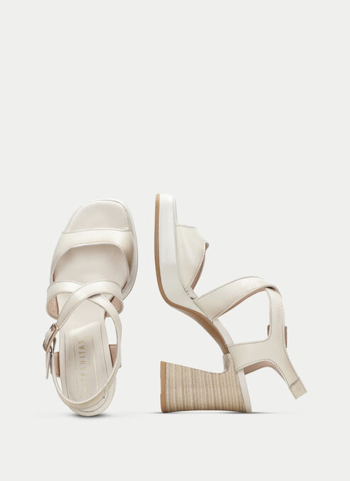 sandalias tacón tahiti creme
