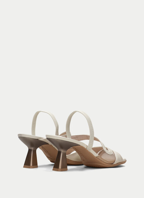 sandalias tacón danielle creme