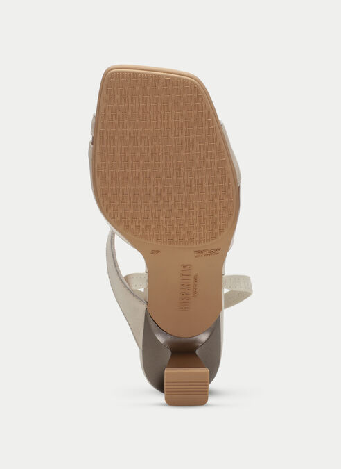 sandalias tacón danielle creme