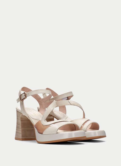 sandalias tacón tahiti creme