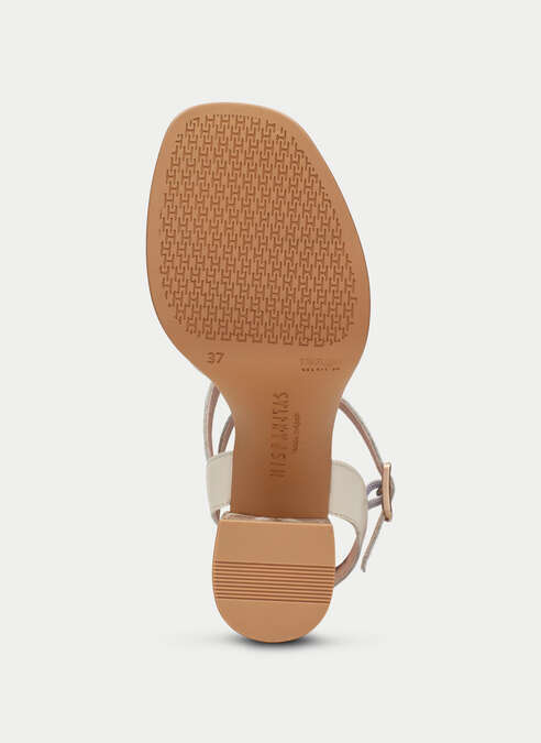 sandalias tacón tahiti creme