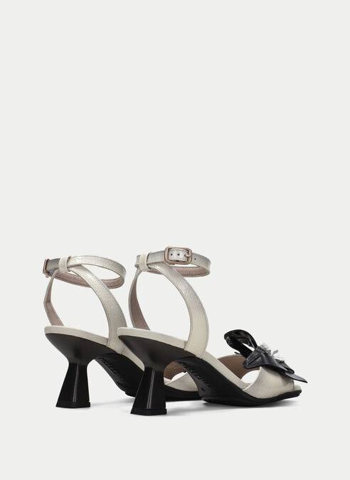 sandalias tacón danielle creme-noir