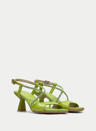 outlet sandalias tacón danielle kiwi - hispanitas