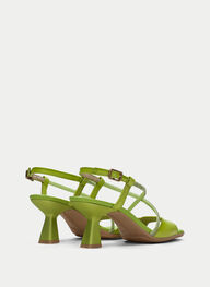 outlet sandalias tacón danielle kiwi - hispanitas