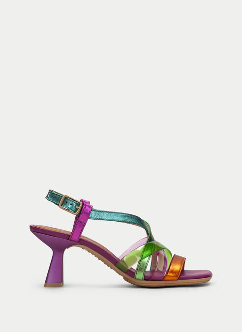 sandalias tacón danielle multi-metal