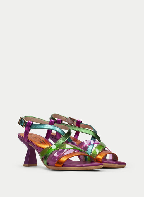 sandalias tacón danielle multi-metal