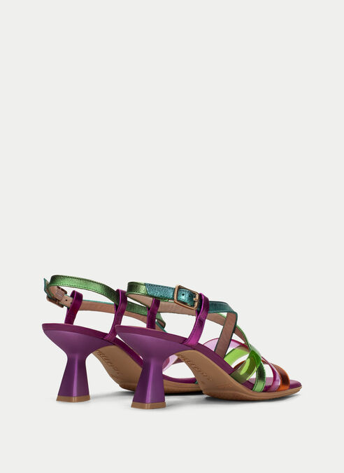 sandalias tacón danielle multi-metal