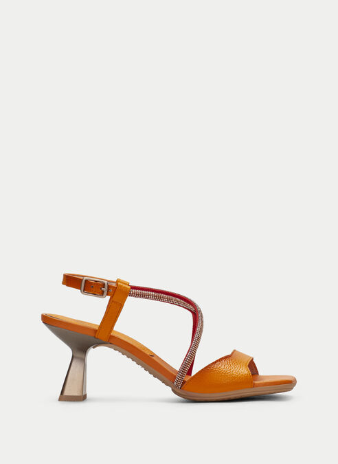 sandalias tacón danielle orange