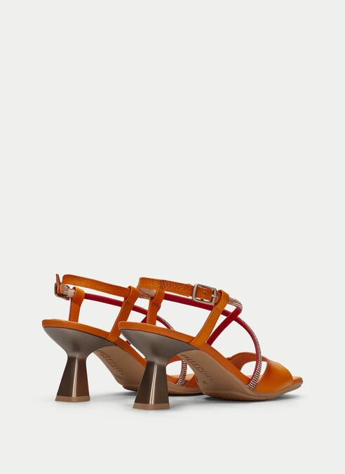 sandalias tacón danielle orange