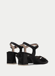 outlet sandalias tacón mallorca negro - hispanitas
