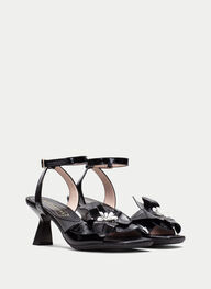 outlet sandalias tacón danielle negro - hispanitas