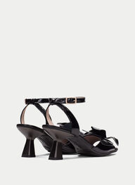 outlet sandalias tacón danielle negro - hispanitas