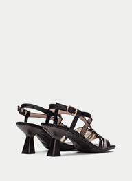 outlet sandalias tacón danielle negro - hispanitas