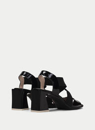 outlet sandalias tacón mallorca negro - hispanitas
