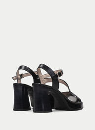 outlet sandali-tacco tahiti nero - hispanitas