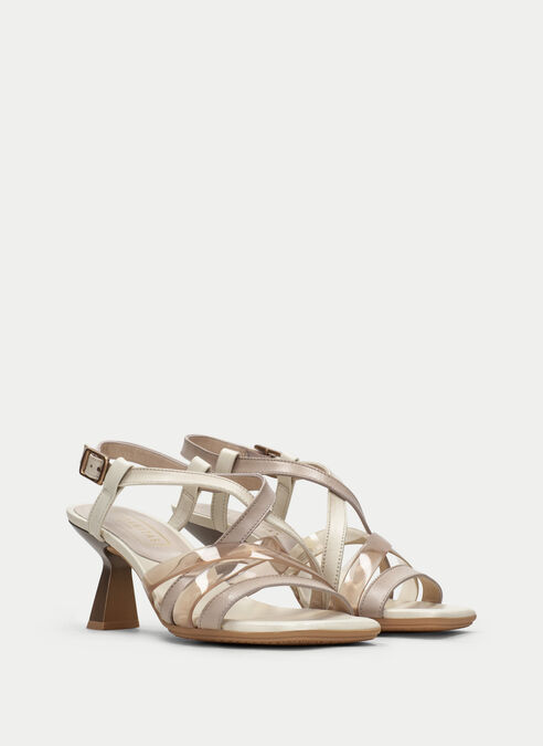 sandalias tacón danielle pierre-creme