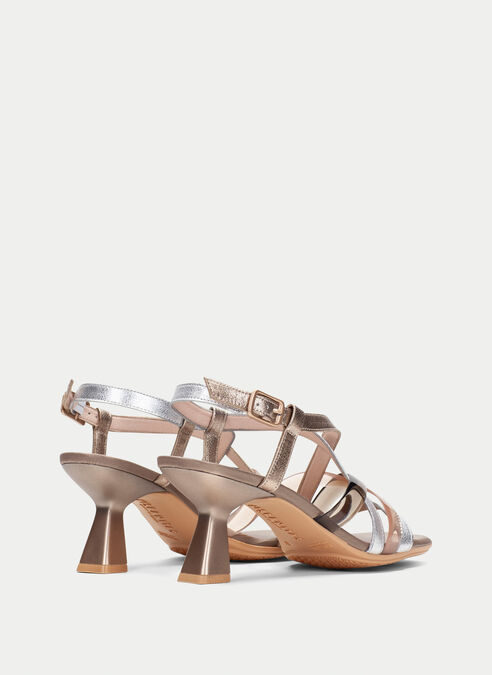 sandalias tacón danielle argent-or