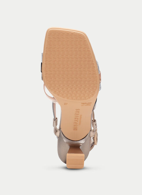 sandalias tacón danielle argent-or